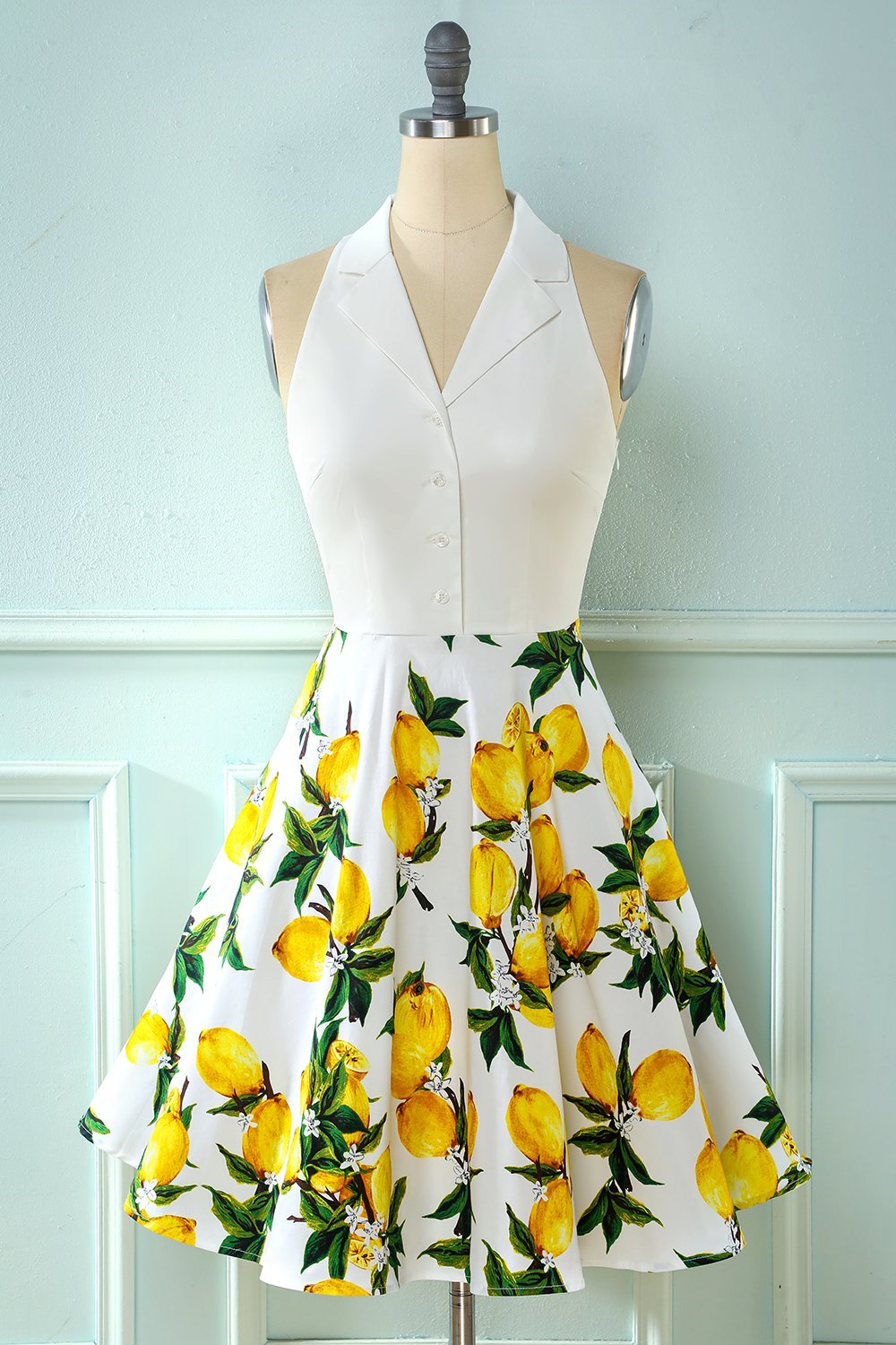 Svart ros blommig polka prickar vintage klänning