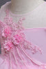Load image into Gallery viewer, Rosa bröllopsblomma flicka klänning med blommor