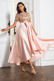 Blush Mother of the Bride Dress med paljetter