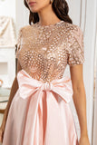 Blush Mother of the Bride Dress med paljetter