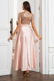 Blush Mother of the Bride Dress med paljetter