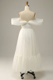 Elfenben Off-Shoulder Balklänning