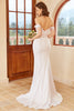Load image into Gallery viewer, Sjöjungfru från axeln vit bröllopsklänning med spets