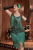 Load image into Gallery viewer, Plus size Champagne Gatsby 20 Tals Klänning med Paljett och fransar