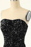 Svarta Paljett Bodycon Cocktailklänning