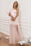 Blush One Shoulder Festklänning