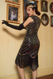 Guld Gatsby Glitter Fringe 20 Tals Gatsby Klänning