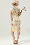 Guld Gatsby Glitter Fringe 20 Tals Gatsby Klänning