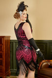 Paljett Royalblå Plus Size 20 Tals Flapper Klänning