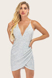 Silver Paljett Bodycon Cocktailklänning