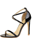 Svarta Stilett Sandaler