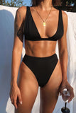Tvådelad solid bikini