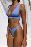 Tvådelad solid bikini