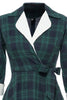 Load image into Gallery viewer, Grön pläd vintage 1950-talet klänning
