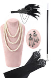 20-Tals flapper svarta tillbehör set