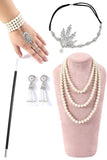 20-Tals Flapper Golden/Silver Tillbehör Set