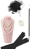 20-Tals tillbehör för kvinnor 20-Tals Flapper Gatsby KostymTillbehör Set