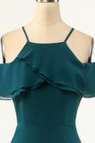 Grön Off-shoulder Balklänning