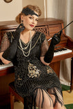 Plus Size 20 Tals Gatsby Paljett Klänning