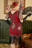 Plus Size 20 Tals Gatsby Paljett Klänning