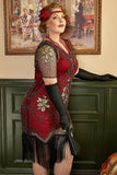 Plus Size 20 Tals Gatsby Paljett Klänning