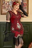 Plus Size 20 Tals Gatsby Paljett Klänning
