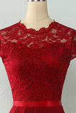 Navy Midi Lace Bröllopsfest Klänning