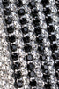 Load image into Gallery viewer, Svart och silverpärla prom koppling