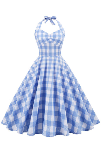 Hepburn Retro British Rutig Klänning