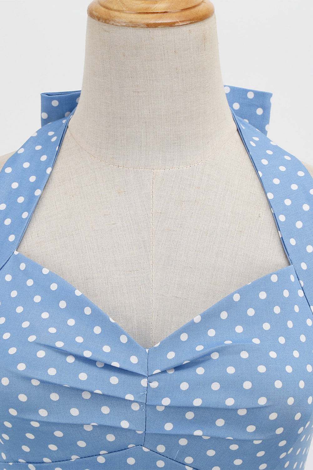 Retro Prickig Halterneck Klänning