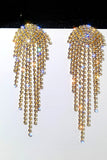 Guld Rhinestone Drop Örhängen