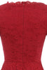 Load image into Gallery viewer, Röd V-ringad spetsklänning