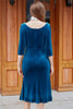 Load image into Gallery viewer, Royalblå Sammet formell klänning
