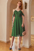 Load image into Gallery viewer, A-linje mörkgrön spetsklänning