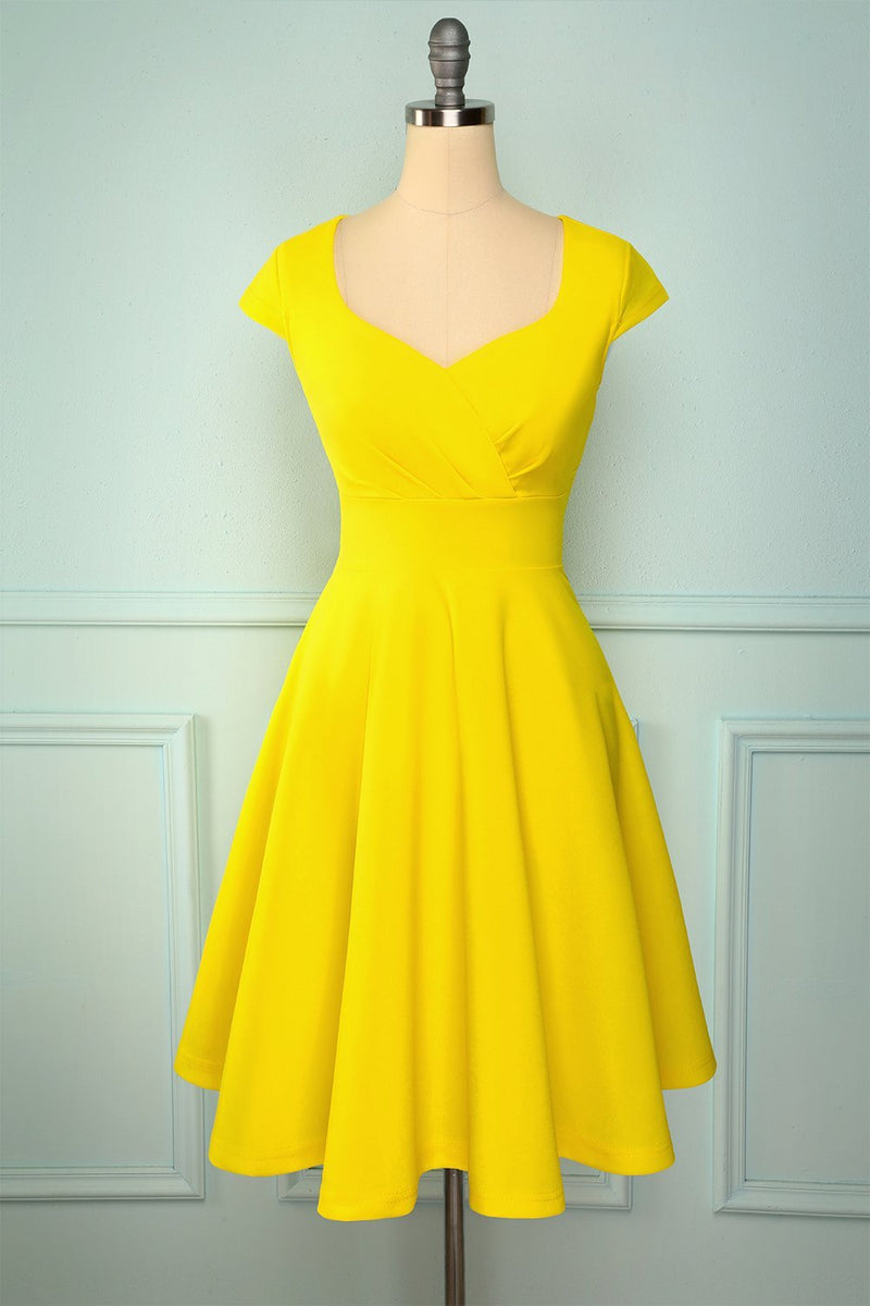 Load image into Gallery viewer, Marinblå Plus Size Vintage Swing klänning