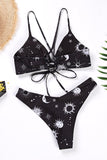 Blommig tryckt sommarbikini