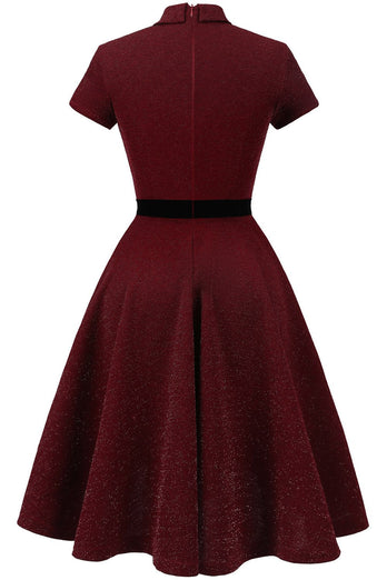 Vinröd 50s Vintage Kläder