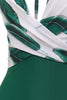 Load image into Gallery viewer, Bananblad tryckt grön badkläder i ett stycke