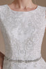 Load image into Gallery viewer, Vit sjöjungfru keps ärmar brudklänning med spets